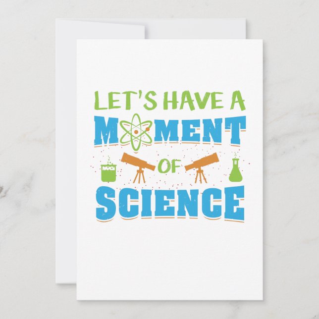 A Moment Of Science Please Silence Pun Scientist Thank You Card (Front)