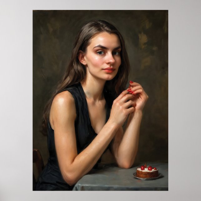 A Moment with Cherries Poster (Front)