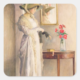 A Moment's Reflection, 1909 Square Sticker