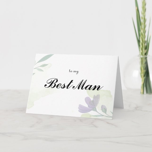 à mon Carte de remerciements Best Man (Devant)