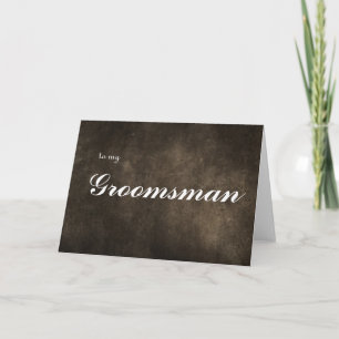 à mon Carte de remerciements Groomsman