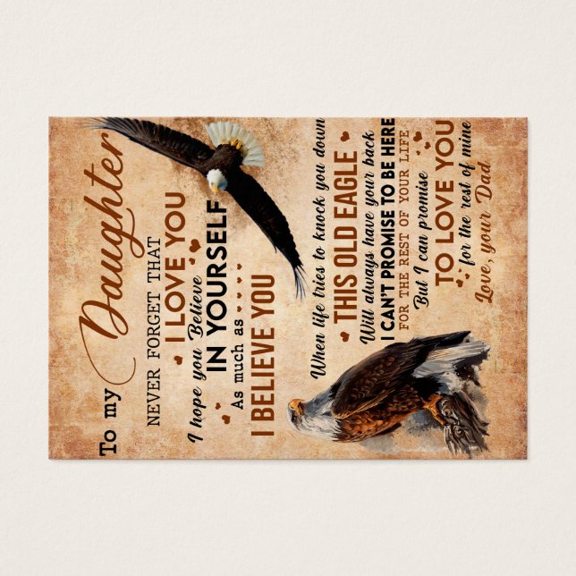 À Mon Don Fille, Papa Et Fille, Aigle Aigle (Devant)