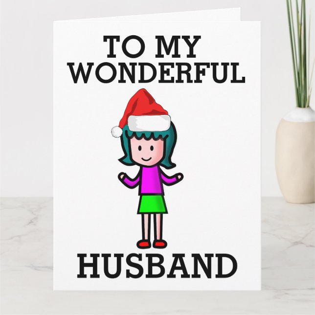 À MON MARI MERVEILLEUX CARTE DE NOËL (Devant)