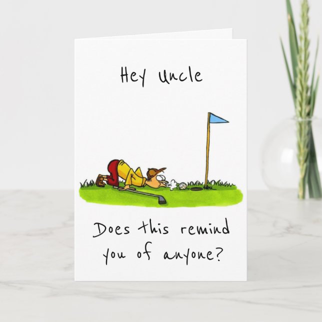 À MON ONCLE DE GOLF* SUR VOTRE CARTE D'ANNIVERSAIR (Devant)