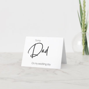 À mon père sur ma carte du jour de mariage