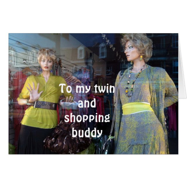 À MON "TWIN" ET "SHOPPPING BUDDDY" (Devant horizontal)