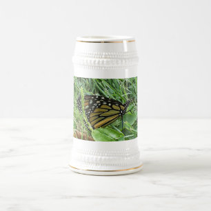 A Monarch Butterfly Beer Stein