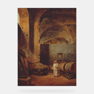 A Monk in a Ruin of Wine Cellar Acrylic Sign