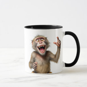 A monkey that died of laughter indicates the size  mug