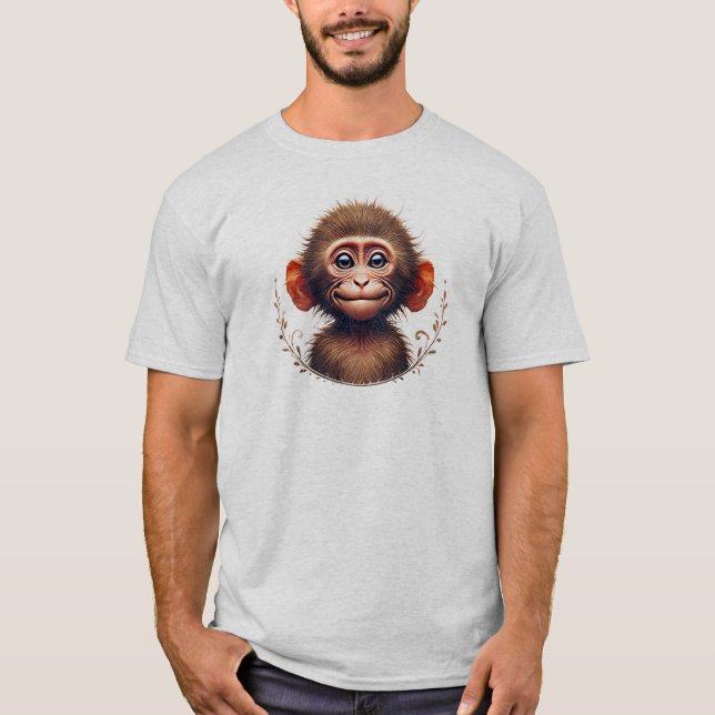 A monkey with a funny head. T-Shirt (Front)
