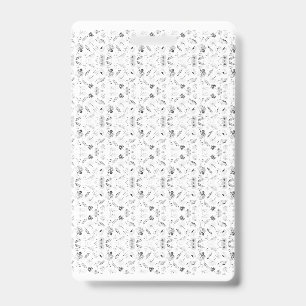 A monochromatic design showcasing a multitude of f badge