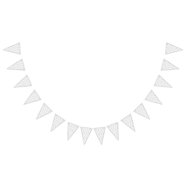A monochromatic design showcasing a multitude of f bunting flags (All)