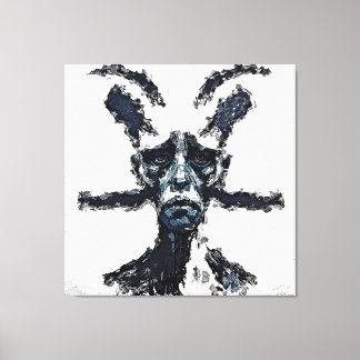 A monochrome abstract portrait canvas print
