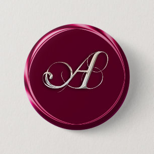 A-monogram 2 Inch Round Button