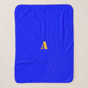 A Monogram Blue Fleece Blanket