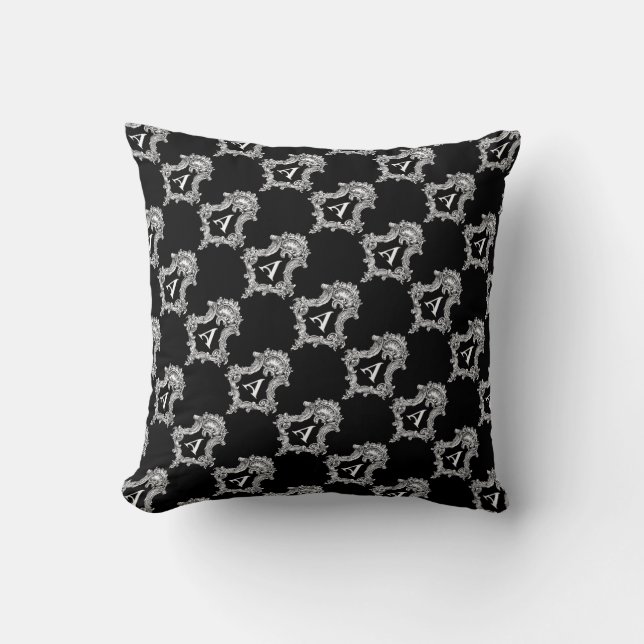 A Monogram Initial Throw Pillow (Front)