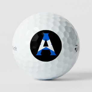 A Monogram overlaid on Scottish Flag tmtp5 gbcnt Golf Balls