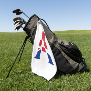 A Monogram overlaid on Union Jack Flag gtcn Golf Towel