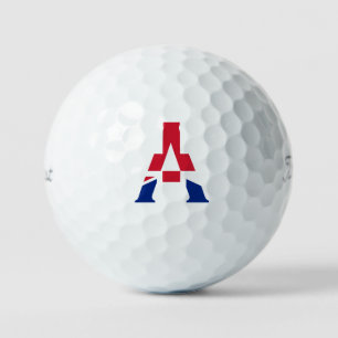 A Monogram overlaid on Union Jack Flag tpv1 gbcnt Golf Balls
