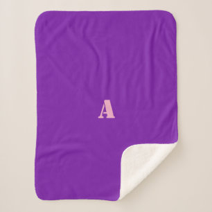 A Monogram Purple Fleece Blanket