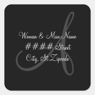 "A" Monogram Return Address Label - Personalize