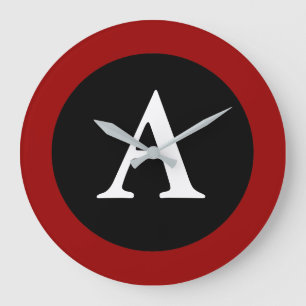 A :: Monogramme Une Grande horloge murale moderne