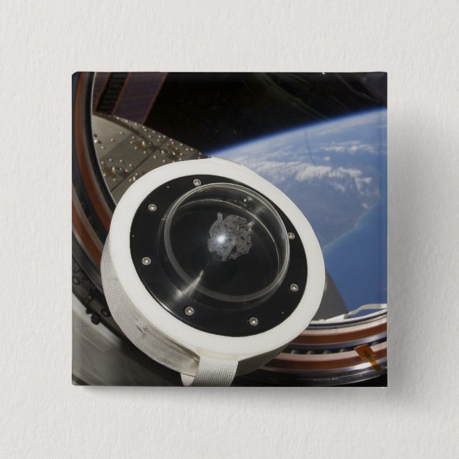 A moon rock 2 inch square button (Front)