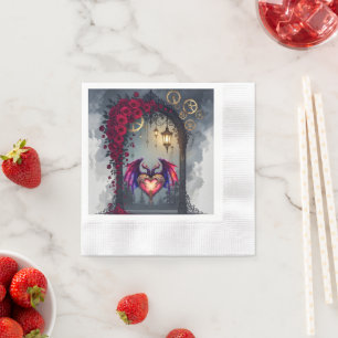 A Moonlit Invitation –Love Turns the Gears of Time Napkin