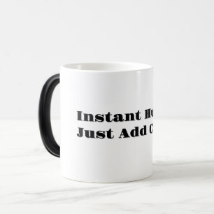A morphing coffee cup black handle