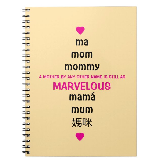 A Mother by Any Other Name Shakespearean-Inspired Notebook (Front)