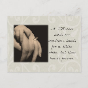 A Mother Holds Her Children's Hands Postcard
