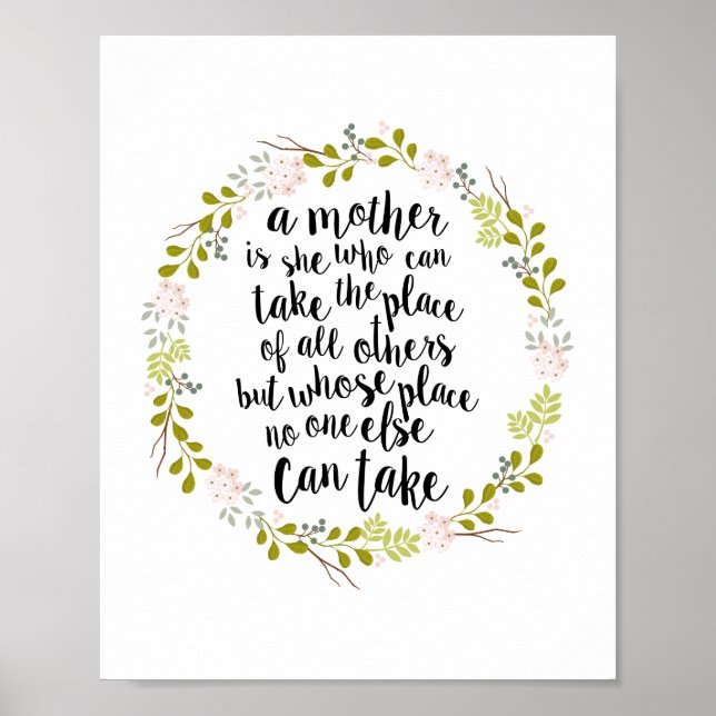 A Mother Is Everything Quote Poster (Front)