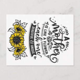 A mother is like a flower, Cute Mother's Day Gift Postcard