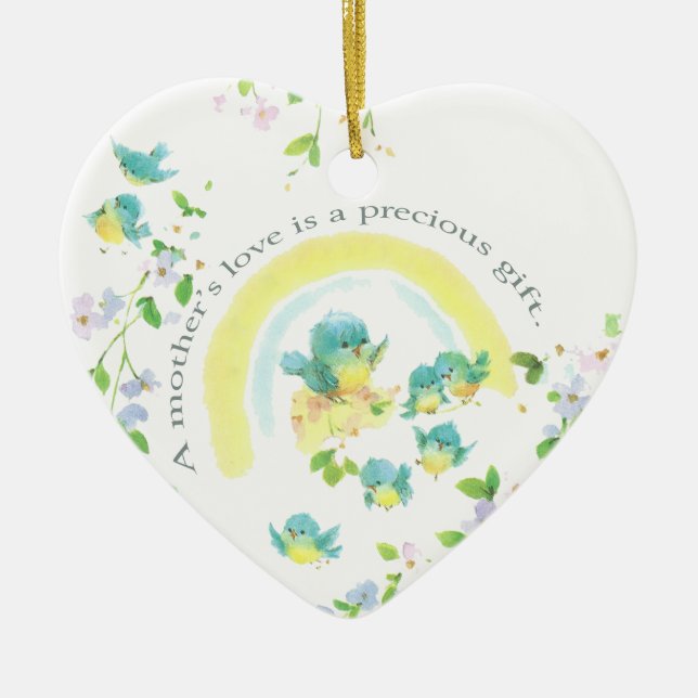 A Mother’s Love Is A Precious Gift Ceramic Ornament (Front)