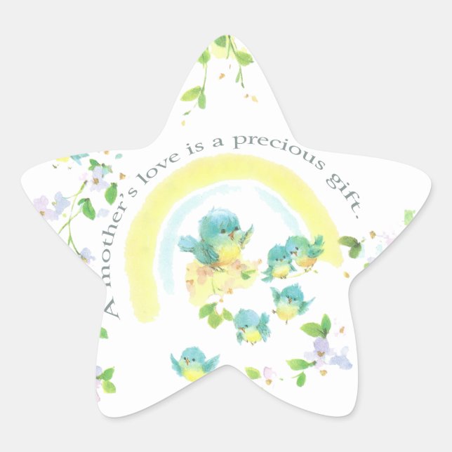 A Mother’s Love Is A Precious Gift Star Sticker (Front)