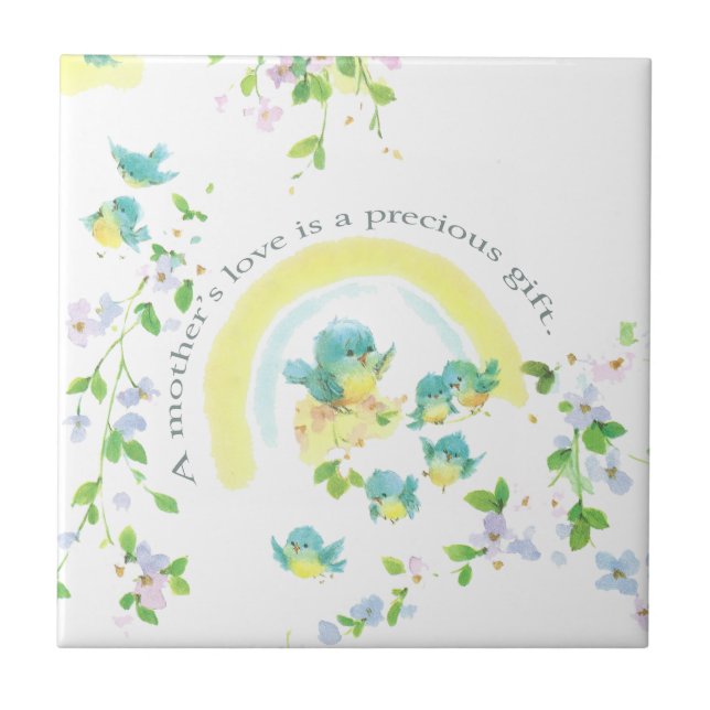 A Mother’s Love Is A Precious Gift Tile (Front)