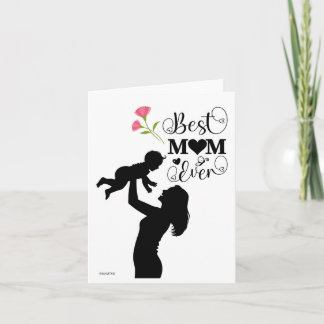 A Mother's Day card black and white