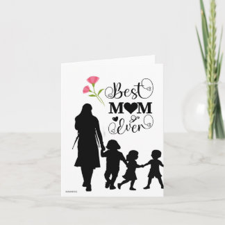 A Mother's Day greeting card blach and white