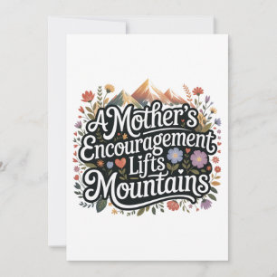 A Mother's Encouragement Lifts Mountains Invitation