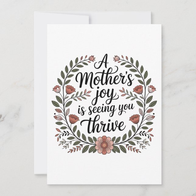 A Mother's Joy Is Seeing You Thrive Invitation (Front)