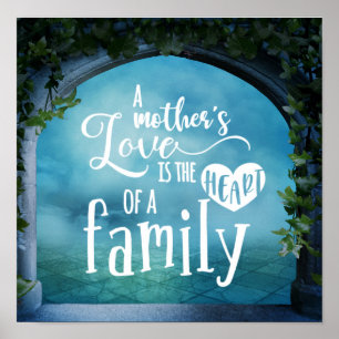 A Mother's Love Is The Heart Of A Family Poster
