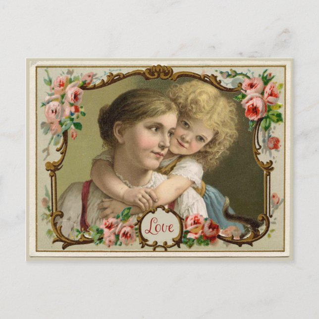 A Mother's Love Vintage Reproduction Postcard (Front)