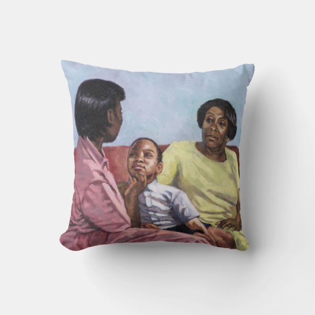 A Mother's Strength 2001 Throw Pillow (Front)