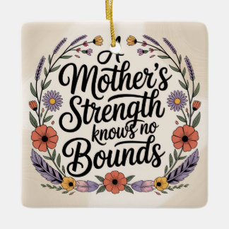 A Mother's Strength Knows No Bounds Ceramic Ornament