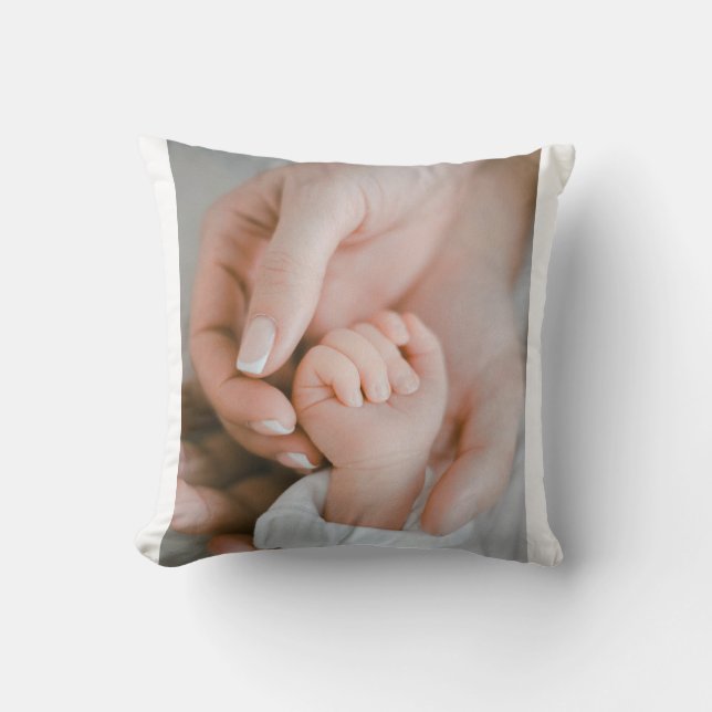 A Mother's Touch, A Lifetime of Love Throw Pillow (Front)