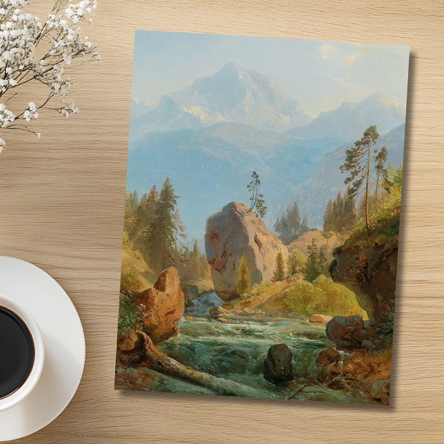 A Mountain Landscape with Creek – Albert Zimmerman Postcard (Creator Uploaded)