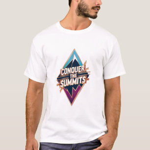 A mountain peak silhouette with the phrase “Conque T-Shirt
