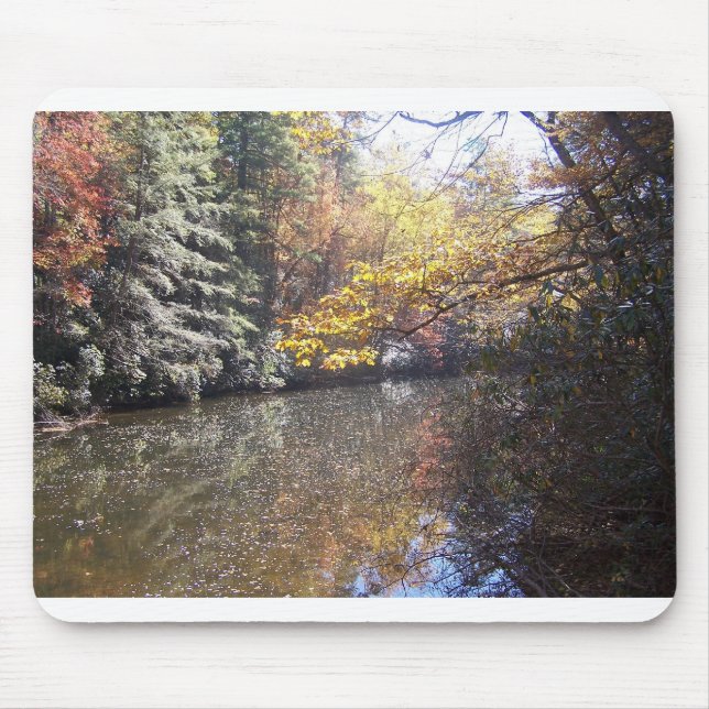 a mountain stream in the autum mouse pad (Front)