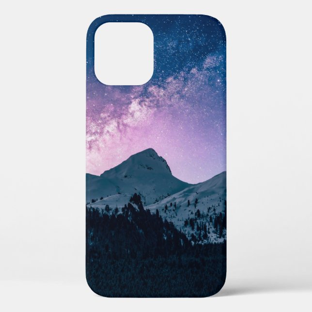 A mountain with a beautiful skymountain,night,snow Case-Mate iPhone case (Back)