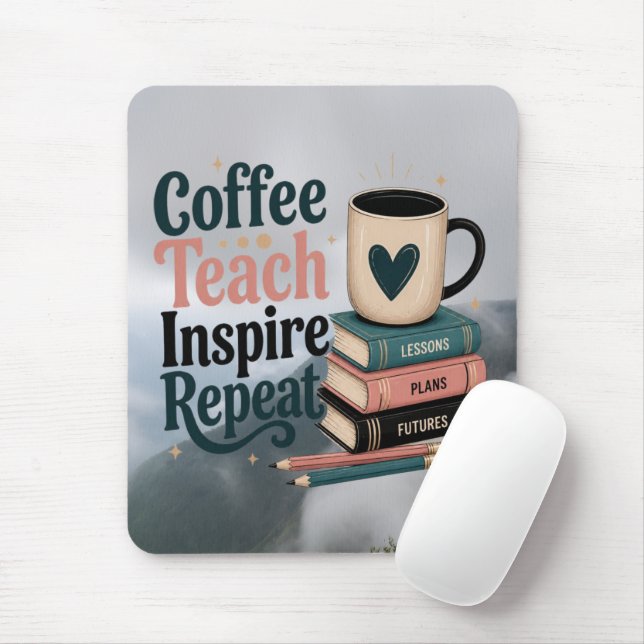 A mouse pad skilfully designed for coffee lovers. (With Mouse)